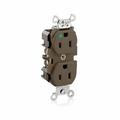 Leviton Receptacle, Duplex, 15A, 5-15R, 125V, Brown 8200